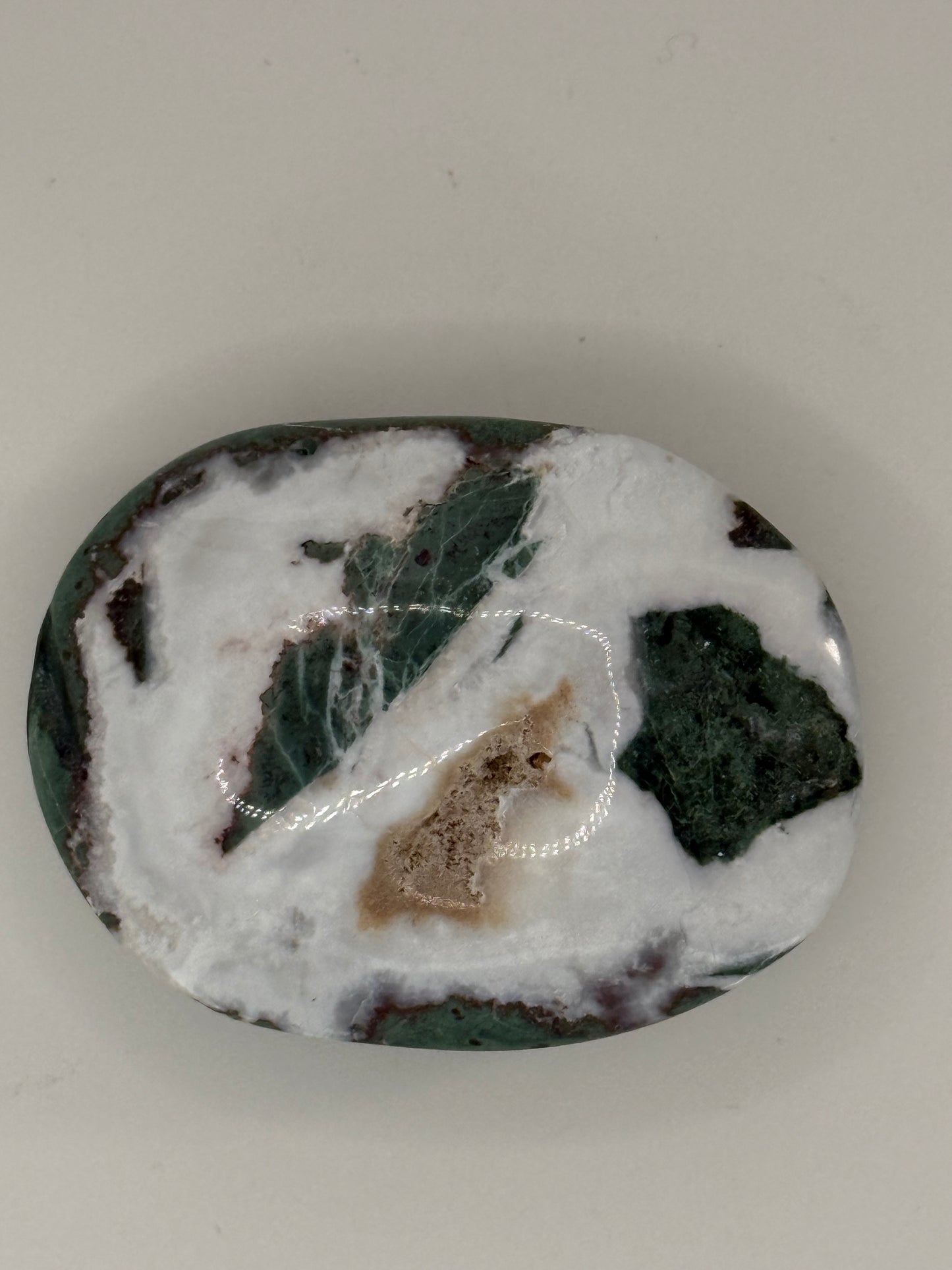 Large Unicorn Jasper Palm Stone – Pastel Swirled Crystal for Joy, Balance & Emotional Healing