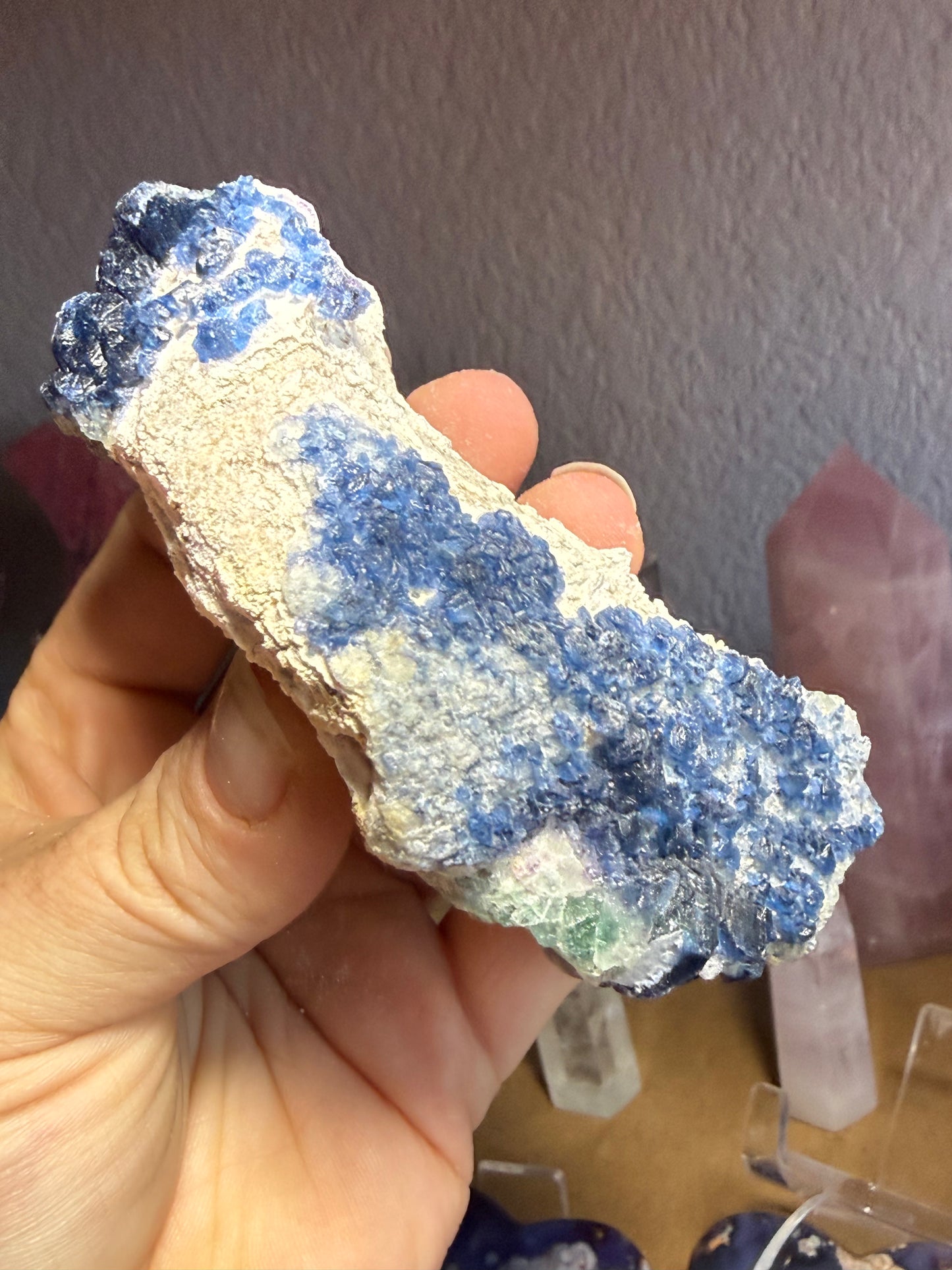 Medium Blueberry Fluorite Crystal – Clarity, Intuition & Calm