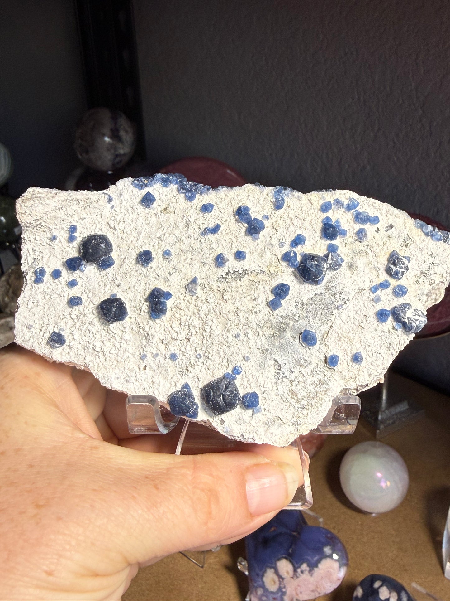 Large Blueberry Fluorite Crystal – Clarity, Intuition & Calm
