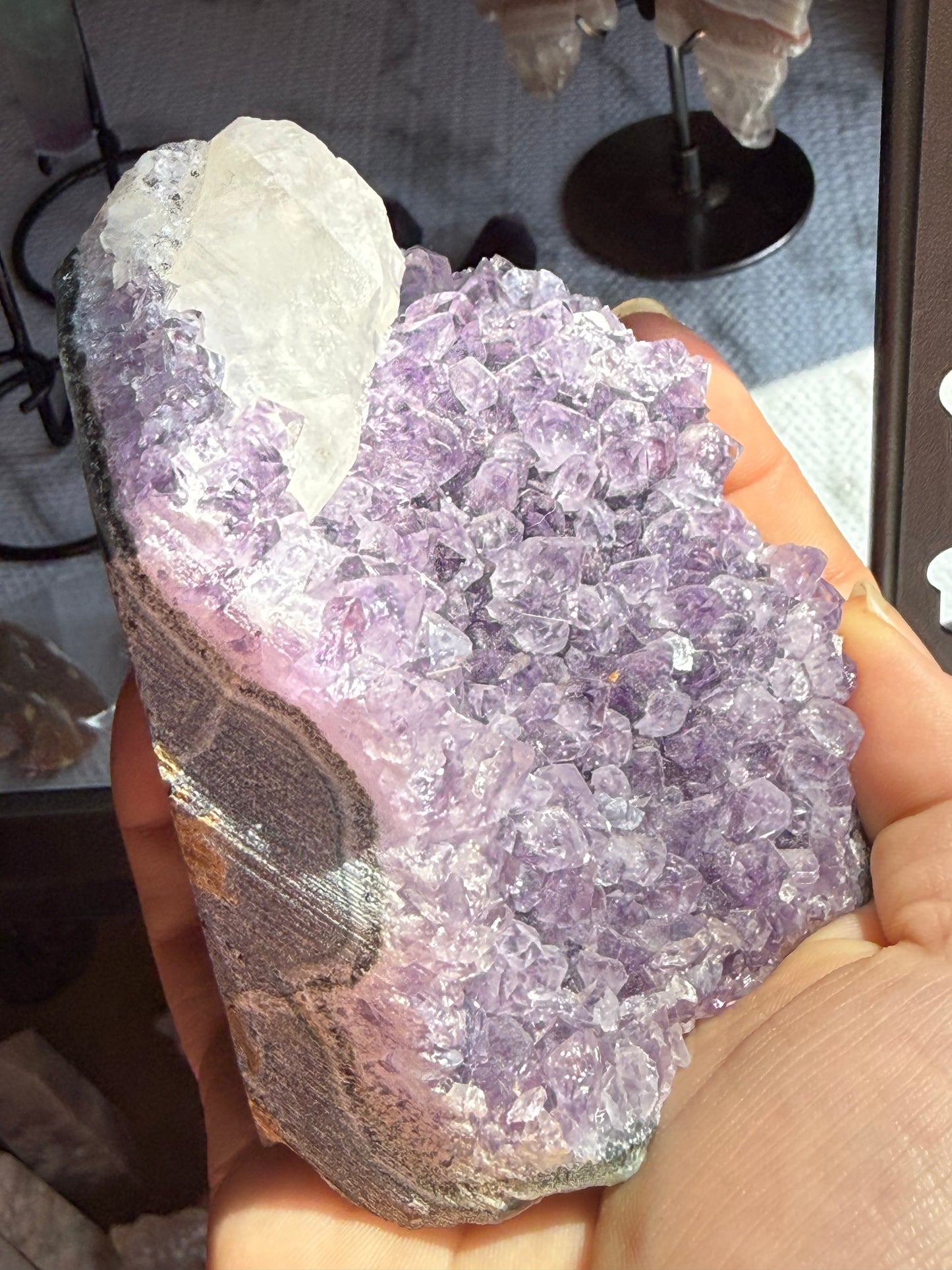 Natural Amethyst & Quartz Cluster 15.2 oz – Healing Crystal for Calm, Clarity & Spiritual Energy