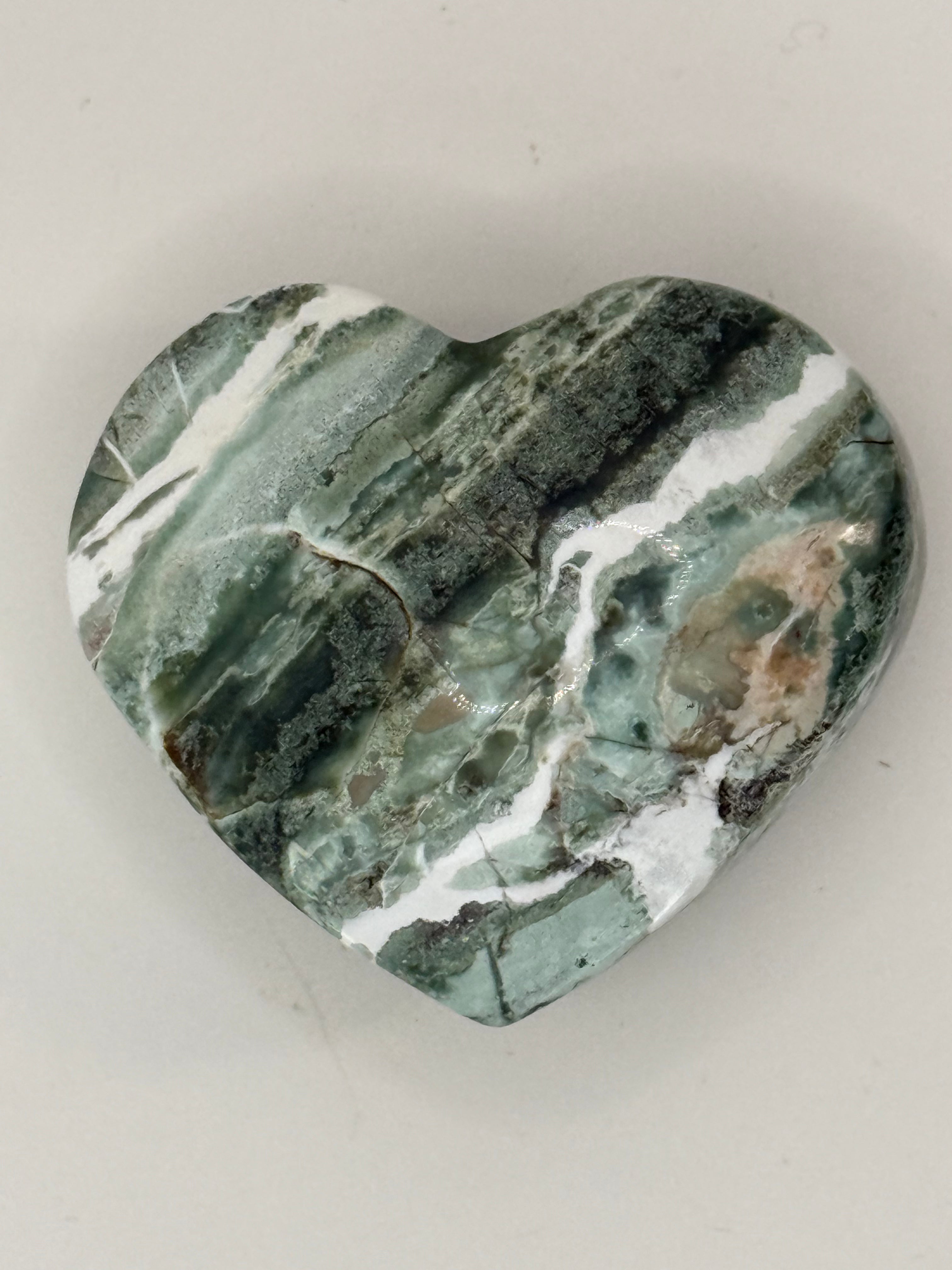 Unicorn Jasper Heart Carving – Pastel Swirled Stone for Joy, Balance & Gentle Grounding