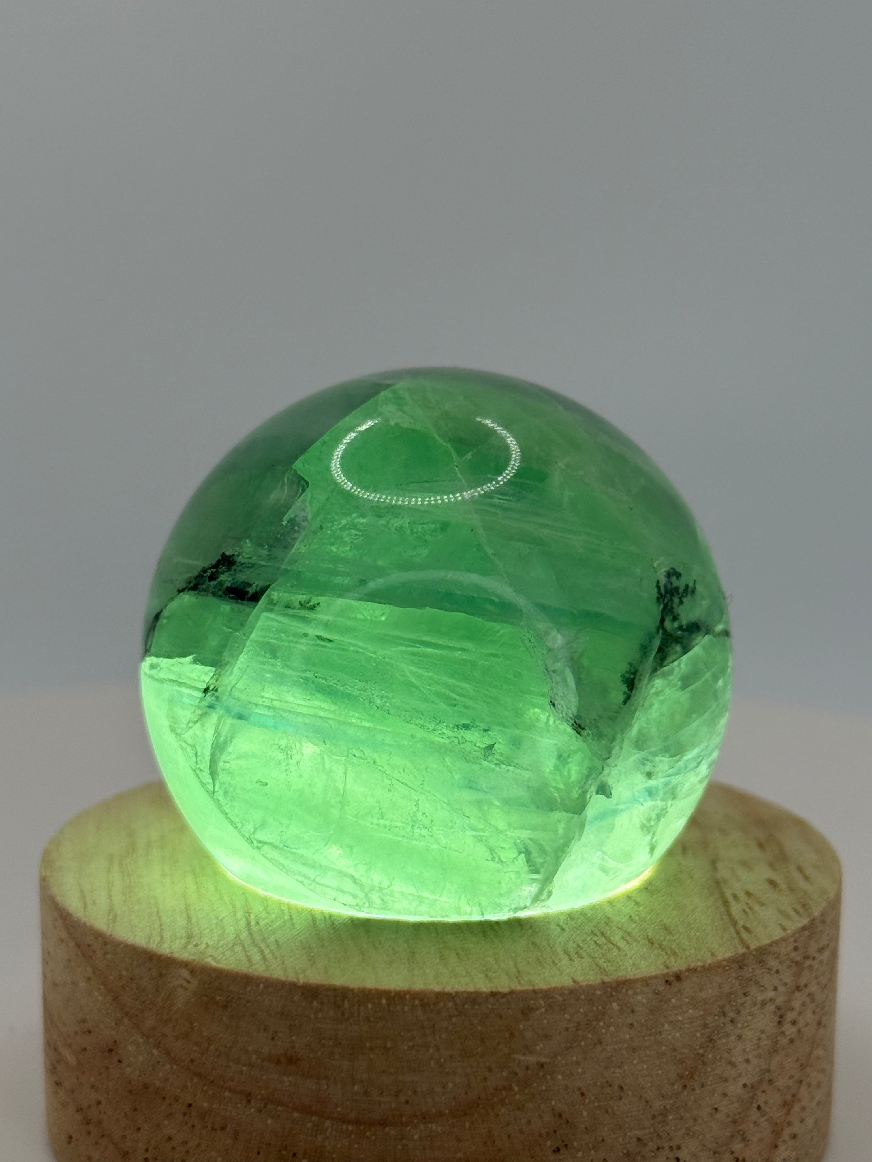 Fluorite Sphere 4.9 oz – Polished Crystal Ball for Focus, Clarity & Energy Balance