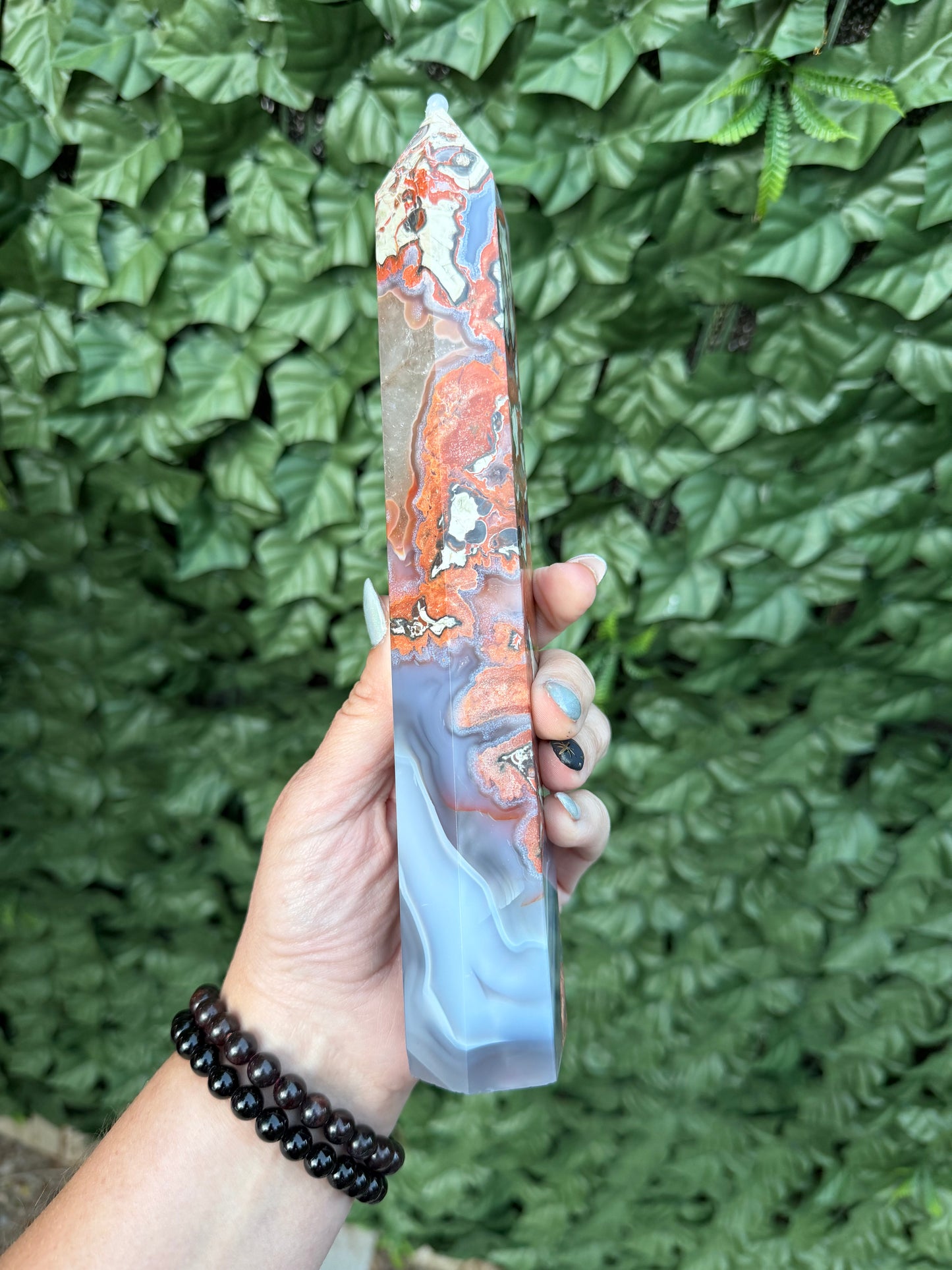 Money Agate Tower M8— Prosperity & Grounding Energy