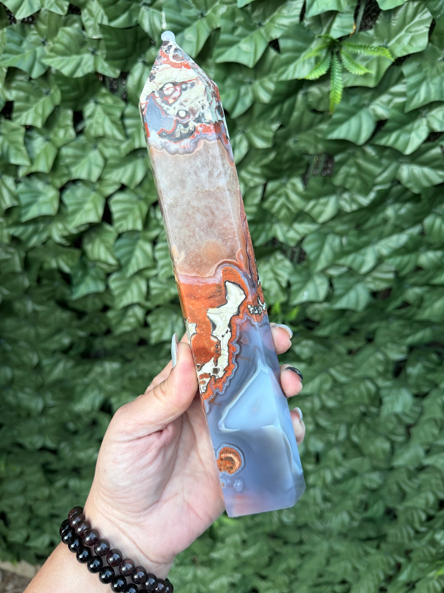 Money Agate Tower M8— Prosperity & Grounding Energy