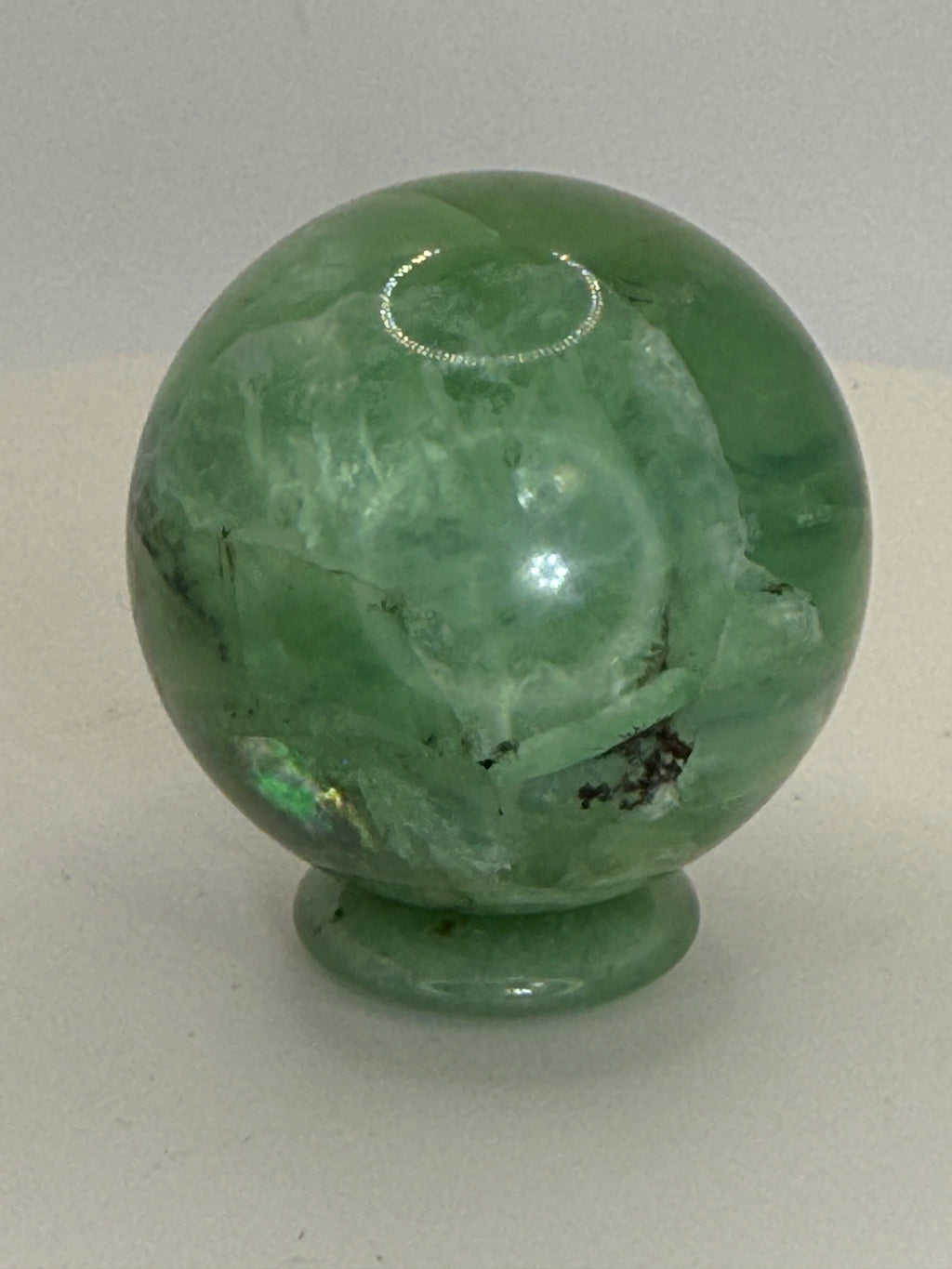 Fluorite Sphere 4.9 oz – Polished Crystal Ball for Focus, Clarity & Energy Balance