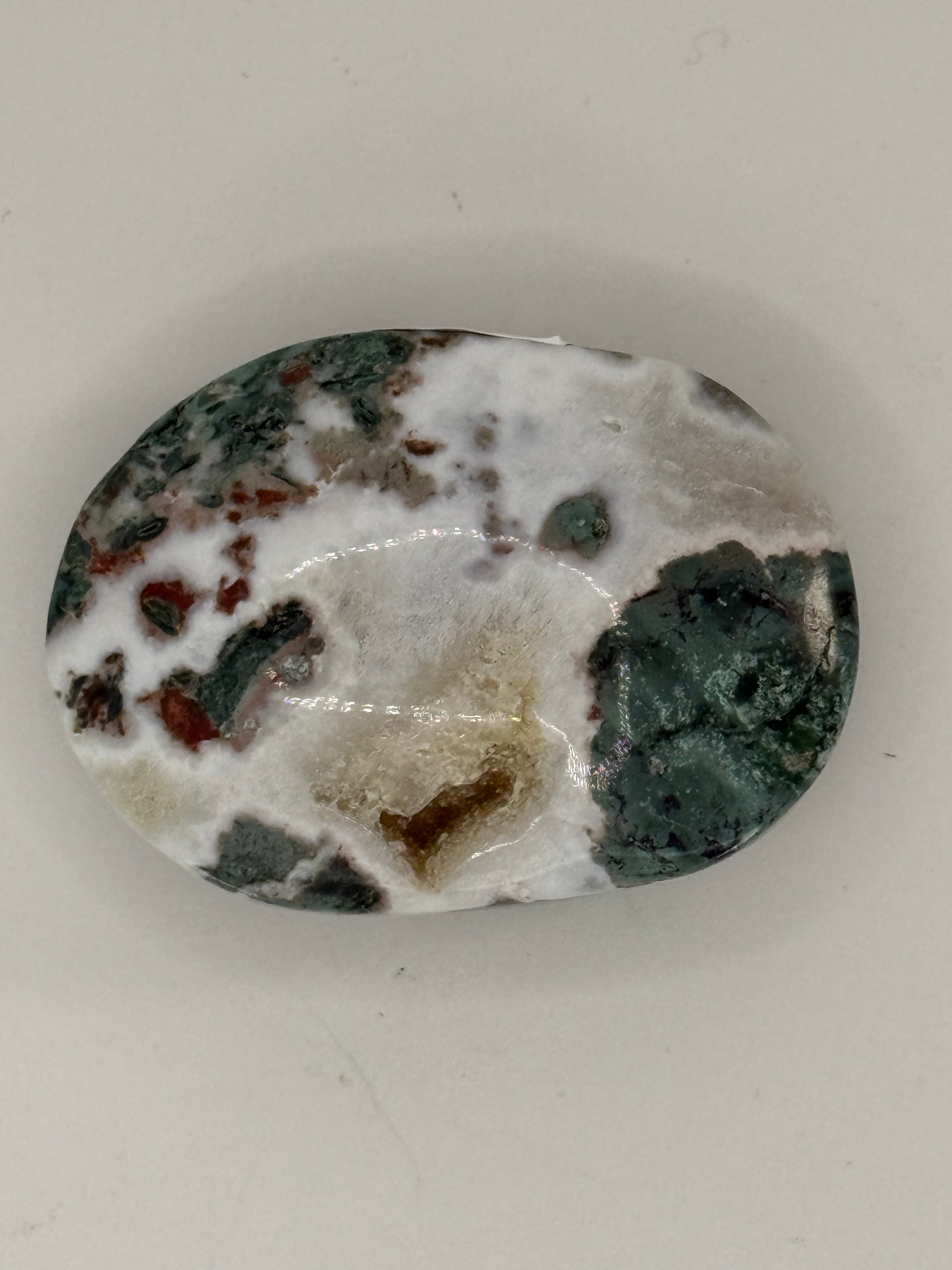 Small Unicorn Jasper Palm Stone – Pastel Swirled Crystal for Joy, Balance & Calm