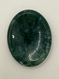 Moss Agate Thumb Stone 0.7 oz – Polished Worry Stone for Grounding & Calm