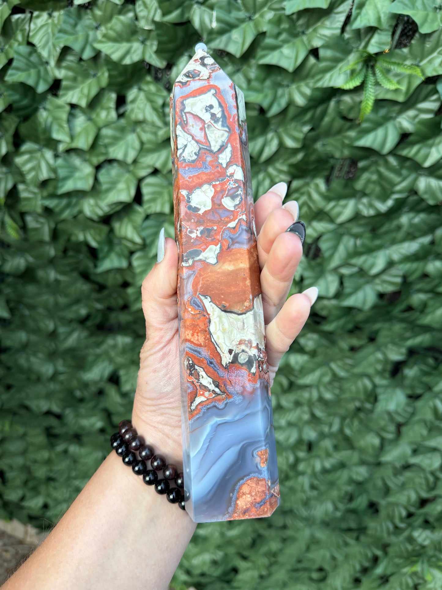 Money Agate Tower M8— Prosperity & Grounding Energy