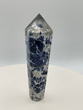 Sodalite Crystal Wand – Polished Blue Stone for Intuition, Clarity & Emotional Balance
