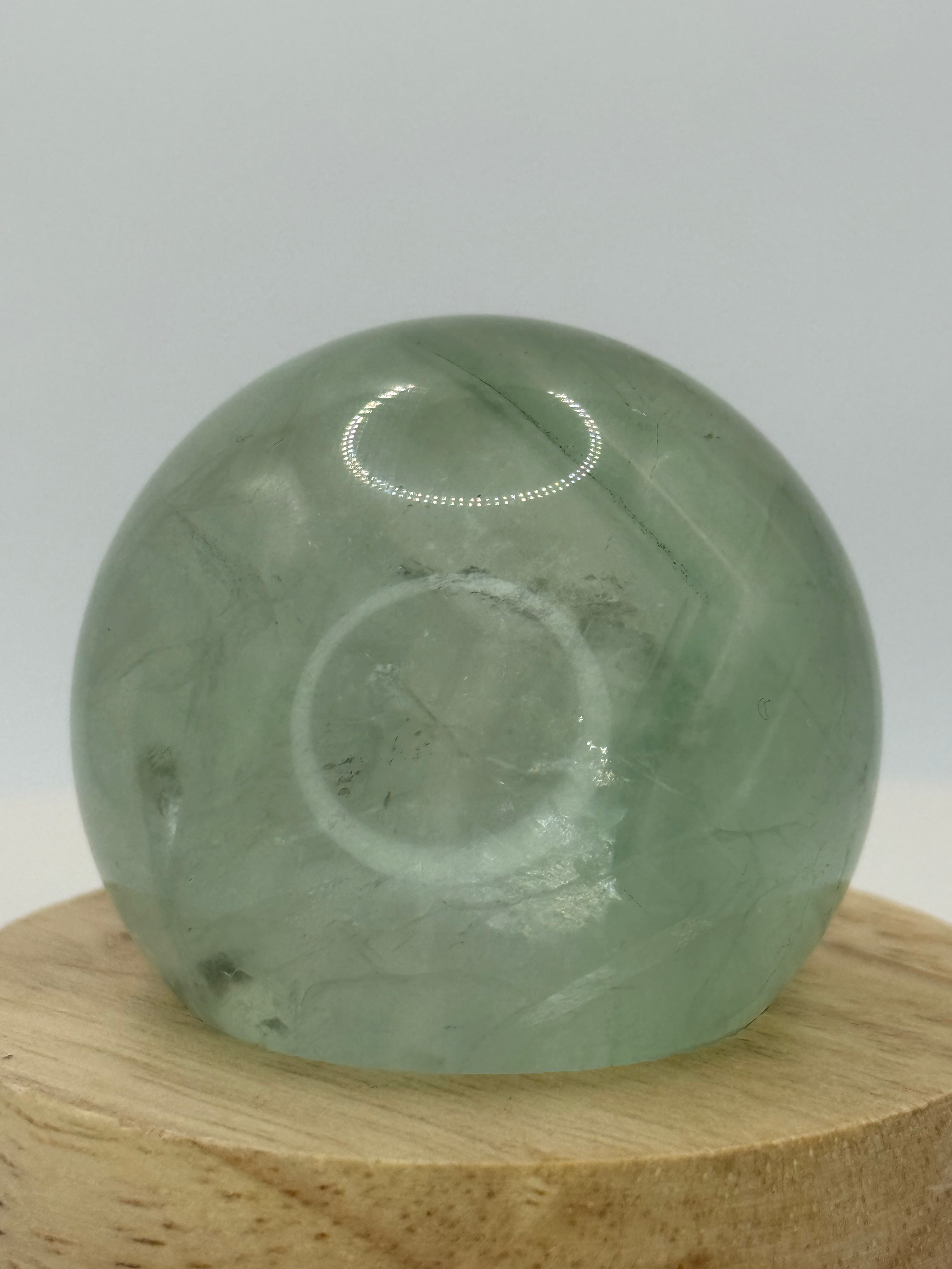 Fluorite Sphere 5 oz – Polished Crystal Ball for Focus, Clarity & Energy Balance