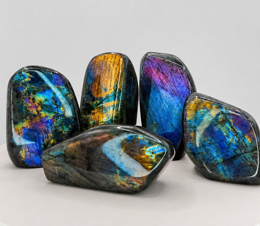 Labradorite – Large 7.6-10.2 oz- Iridescent Crystal for Protection, Intuition & Transformation