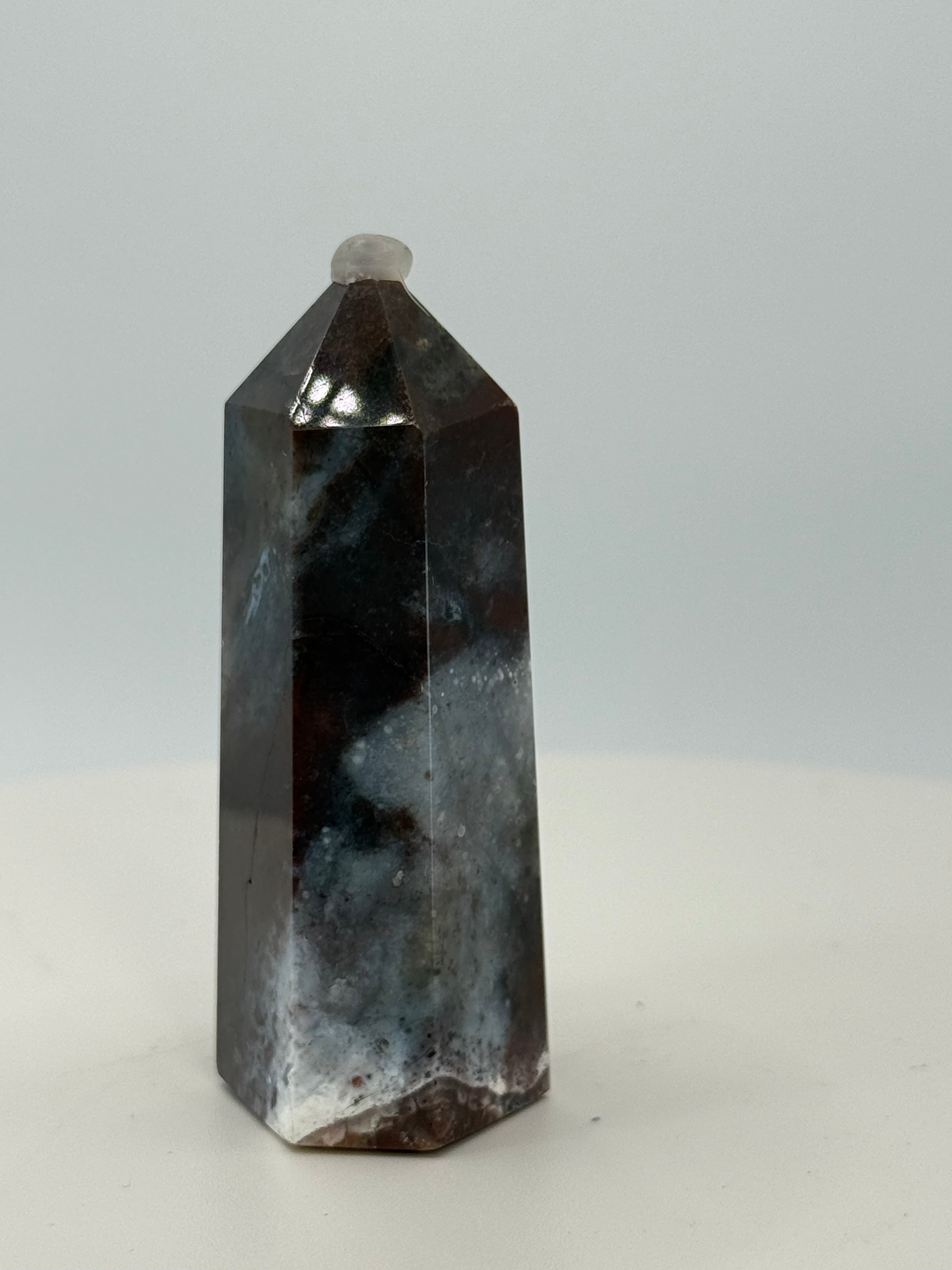 Starry Agate Tower 1.9–2.9 oz – Polished Crystal Point for Cosmic Calm, Balance & Celestial Beauty