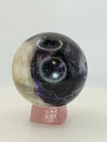 Fluorite–Sphalerite Sphere #4 – Polished Crystal for Clarity, Grounding & Transformative Balance