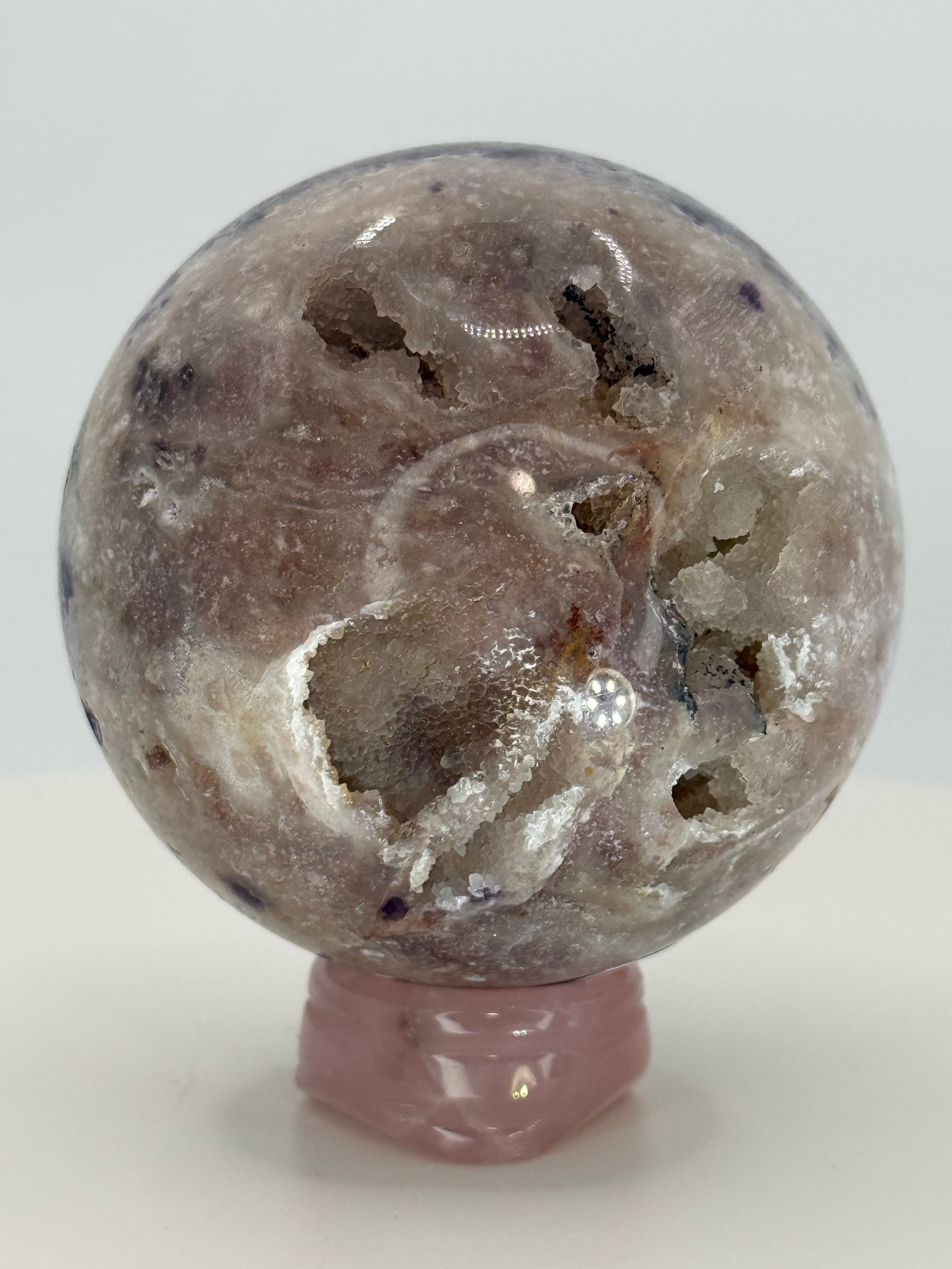 Fluorite–Sphalerite Sphere #1 – Polished Crystal for Insight, Grounding & Transformation