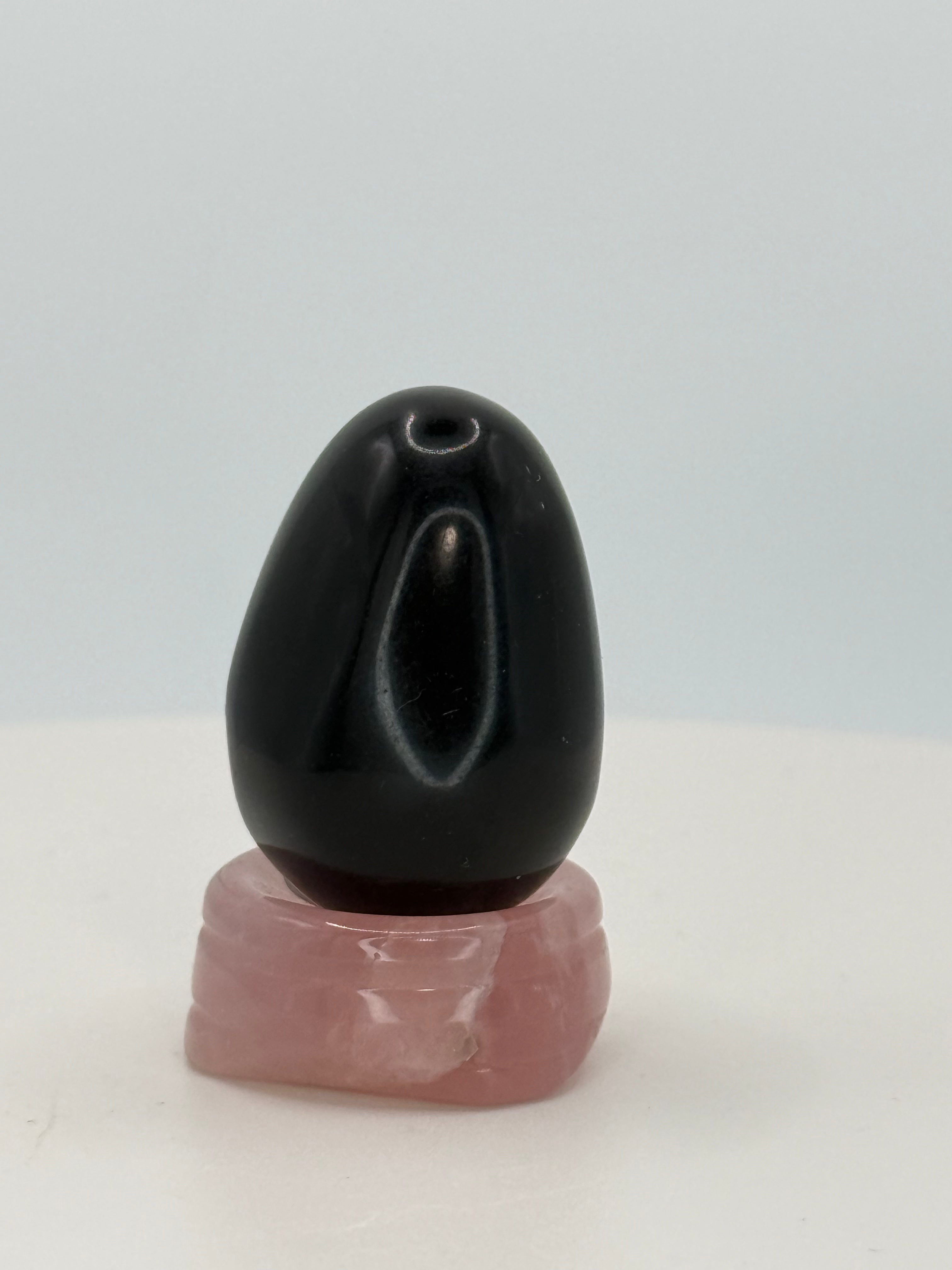Mini Obsidian Egg – Polished 0.7 oz Crystal for Protection, Grounding & Energy Shielding
