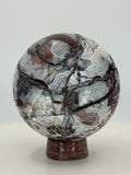 Large Mexican Crazy Lace Agate Sphere – Bold Banded Crystal for Joy, Strength & Uplifting Energy
