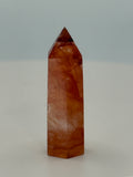 Fire Quartz Tower 0.6 oz – Polished Crystal Point for Energy, Passion & Emotional Balance