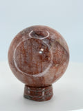 Fire Quartz Small Sphere – Polished Crystal Orb for Energy, Passion & Emotional Balance