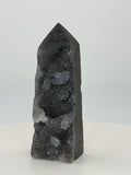Small Sphalerite Tower – Metallic Druzy Crystal Point for Grounding, Strength & Transformation