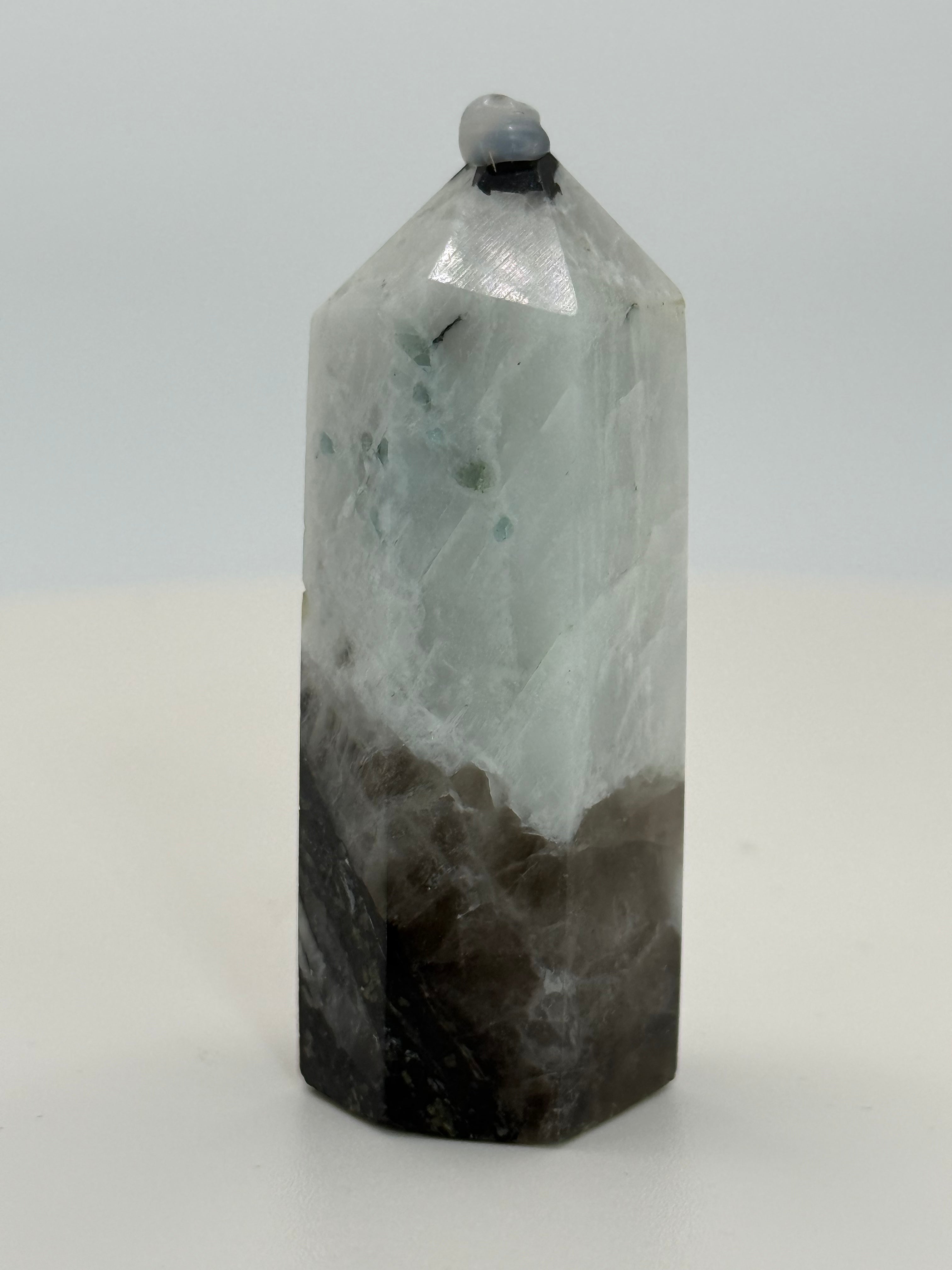 Moonstone Tower 1.5 oz – Polished Crystal Point with Natural Flash for Intuition & Emotional Clarity