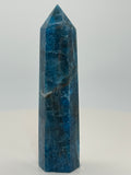 Blue Apatite Tower 2.8 oz – Polished Crystal Point for Motivation, Clarity & Manifestation