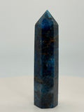 Blue Apatite Tower 3.2 oz – Polished Crystal Point for Motivation, Clarity & Manifestation