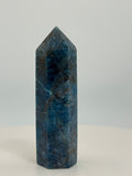 Blue Apatite Tower 3.7 oz – Polished Crystal Point for Motivation, Clarity & Manifestation