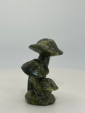 Serpentine Mushroom Carving 2.2 oz – Polished Green Stone for Grounding, Renewal & Nature Energy