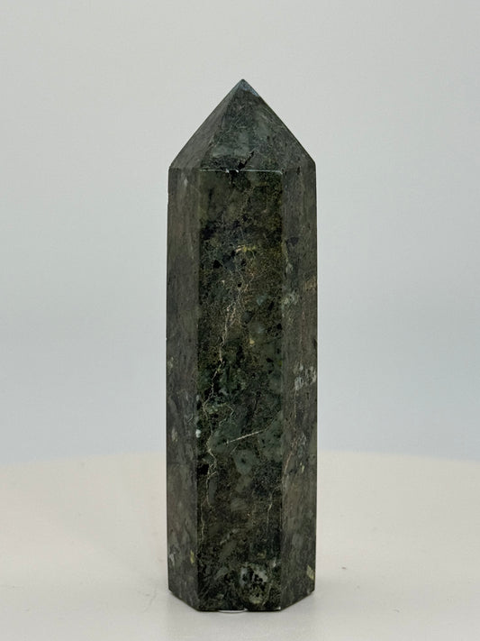 Unakite Tower 3 oz – Polished Green & Pink Crystal Point for Balance, Healing & Emotional Harmony
