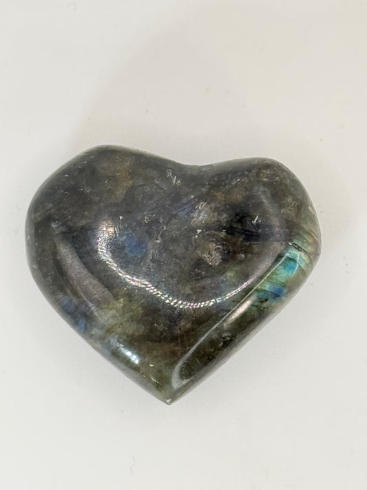 Labradorite Heart 1 oz – Iridescent Crystal for Intuition, Protection & Transformation