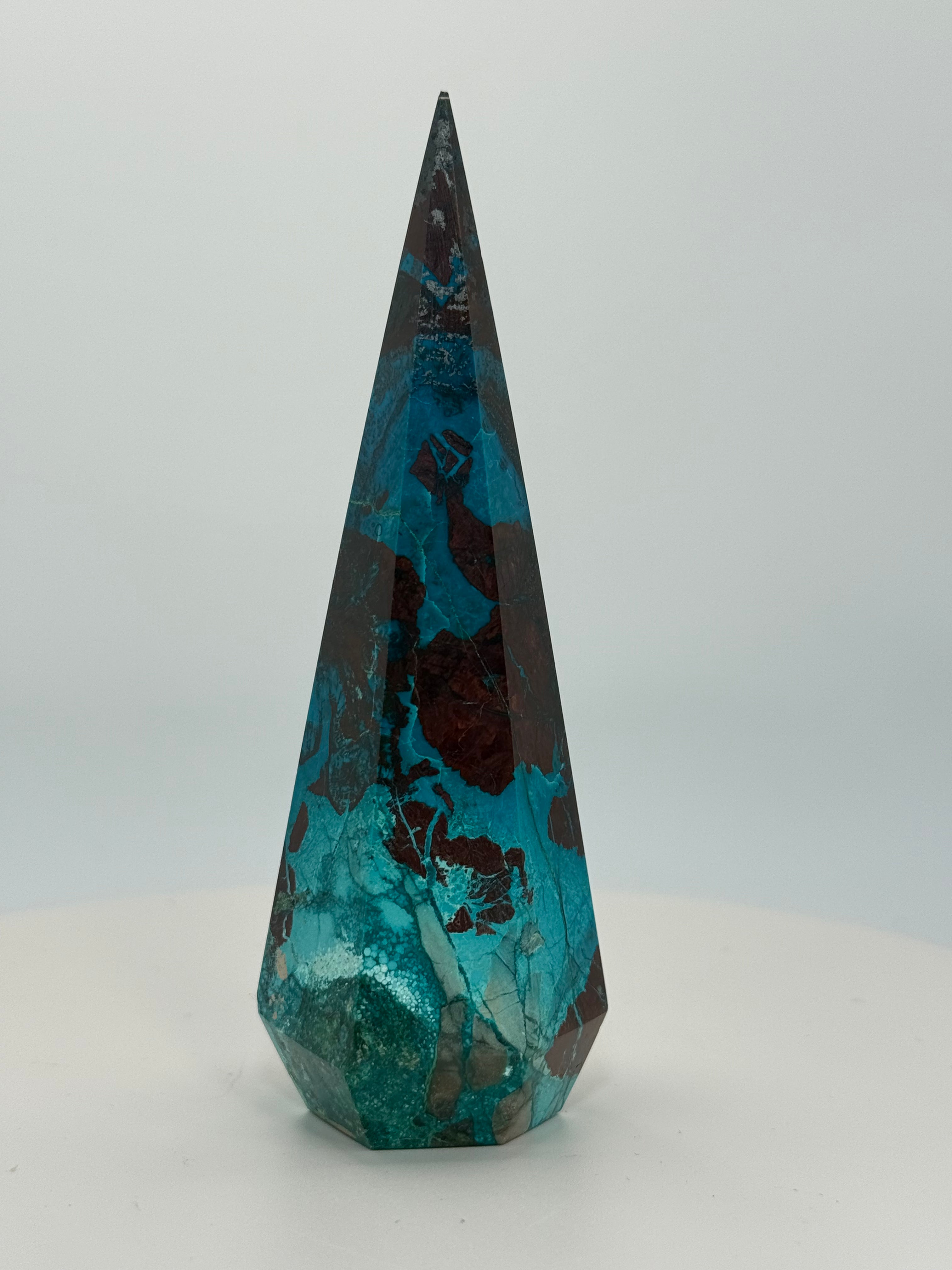 Turquoise & Hematite Crystal Tower 5.4oz – Grounding, Protection & Natural Balance