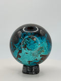 Turquoise & Hematite Crystal Sphere – 1 lb 1.8 oz Polished Gemstone | Grounding, Protection & Energy Balance