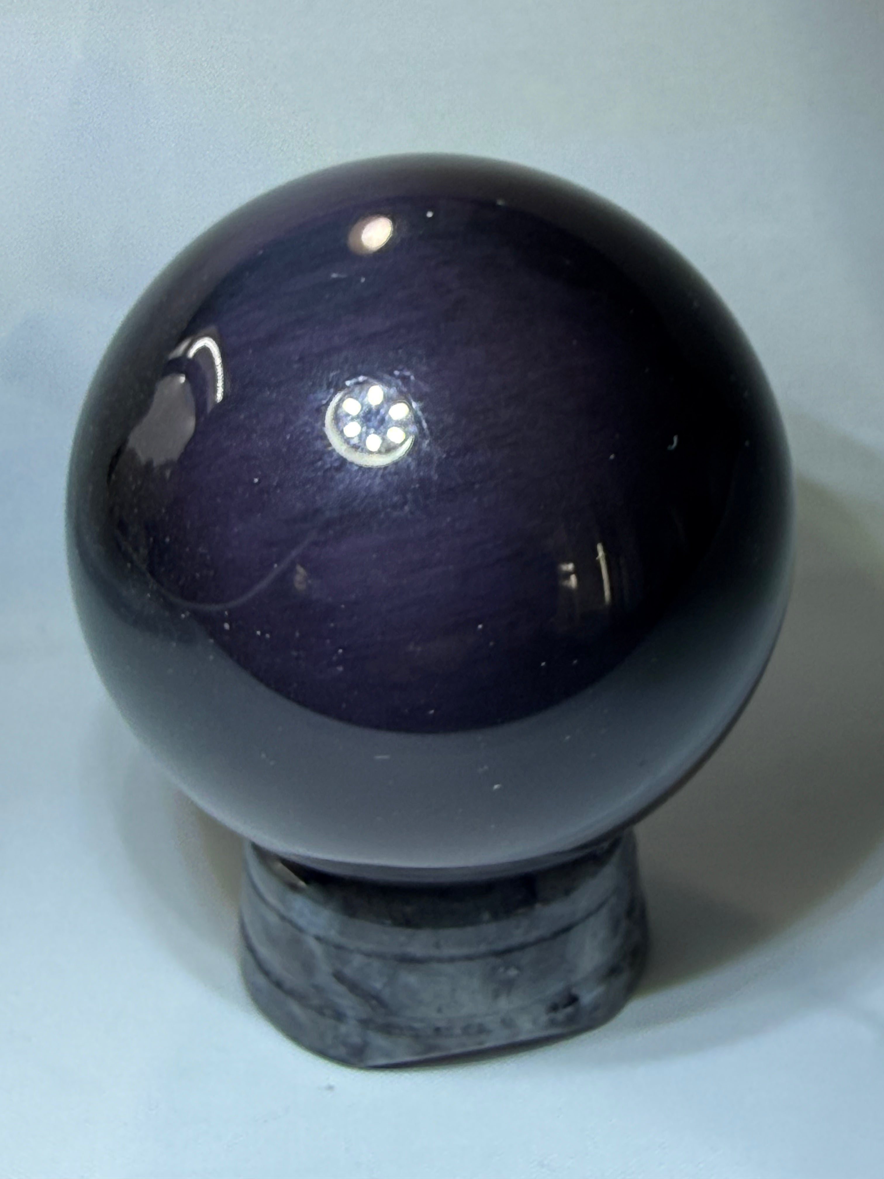 Rainbow Obsidian Sphere 3.5–4 oz – Polished Crystal Orb with Natural Flash for Protection & Heart Healing