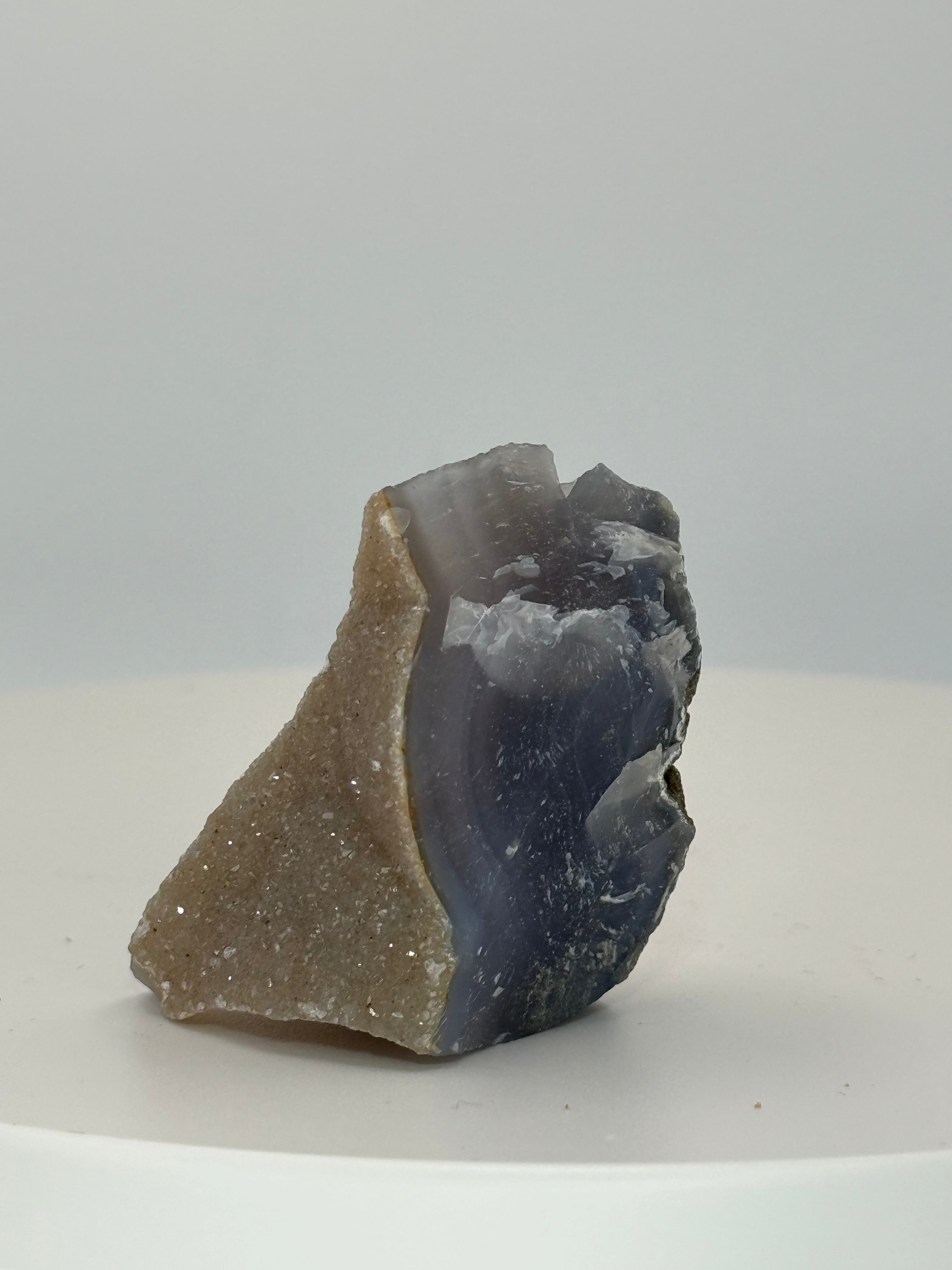 Blue Chalcedony on Natural Matrix 1.8 oz – Calming Crystal for Peace, Clarity & Gentle Emotional Balance