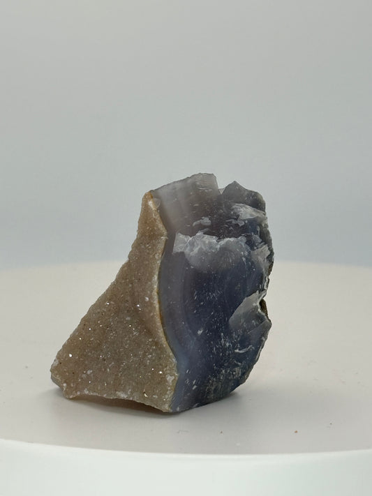Blue Chalcedony on Natural Matrix 1.8 oz – Calming Crystal for Peace, Clarity & Gentle Emotional Balance