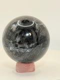 Black Tourmaline Sphere #3 – Polished Protective Crystal for Grounding, Strength & Energy Shielding