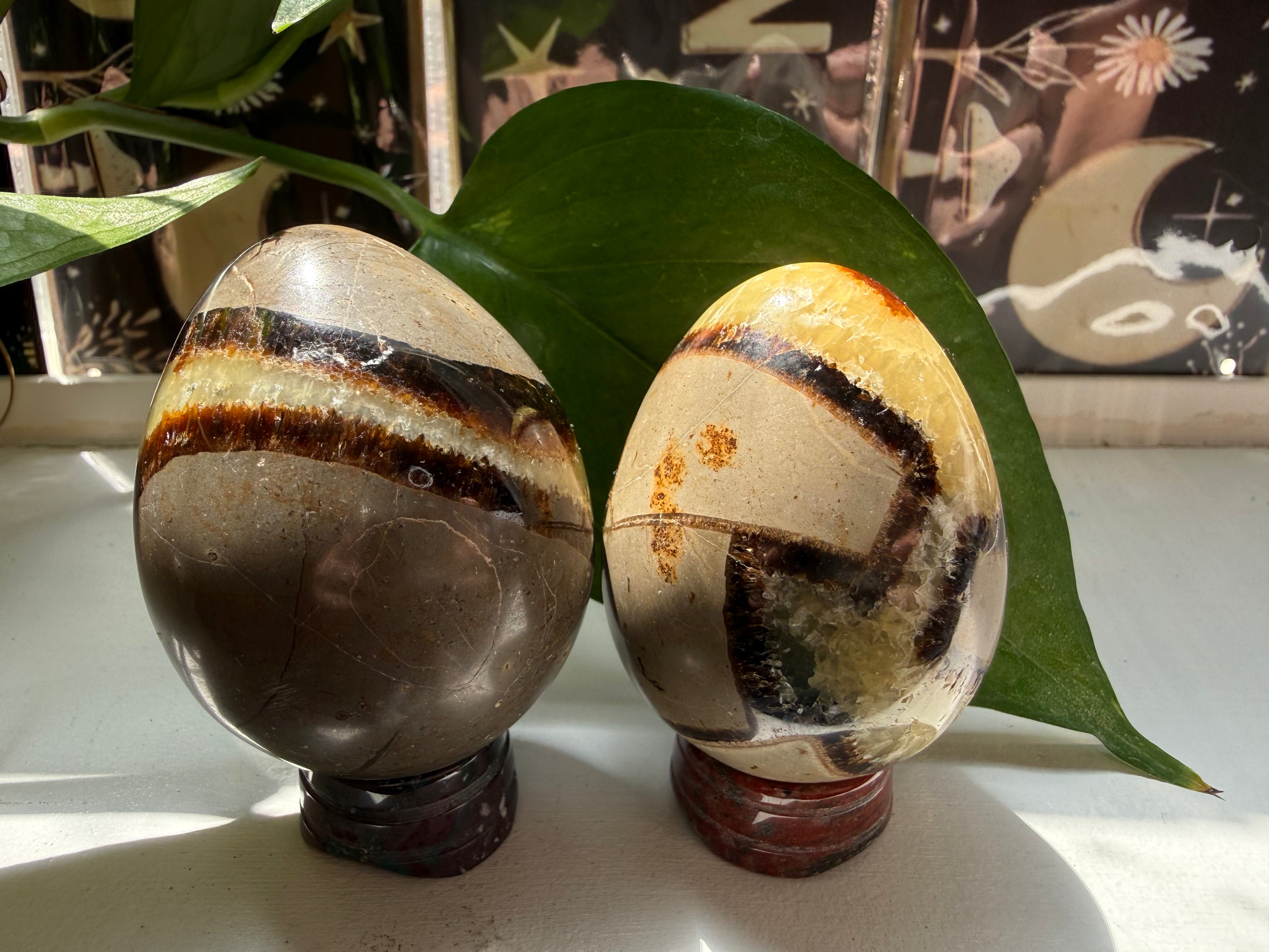 Polished Septarian Dragon Egg – Crystal for Grounding, Strength, and Ancient Earth Energy
