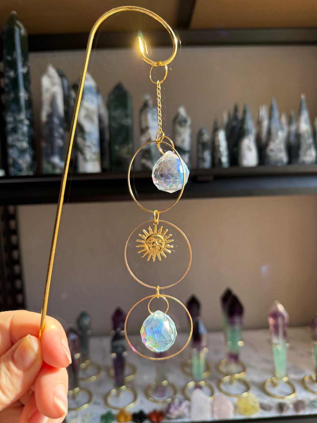 Crystal Suncatcher – Handcrafted Hanging Décor for Light, Balance & Positive Energy