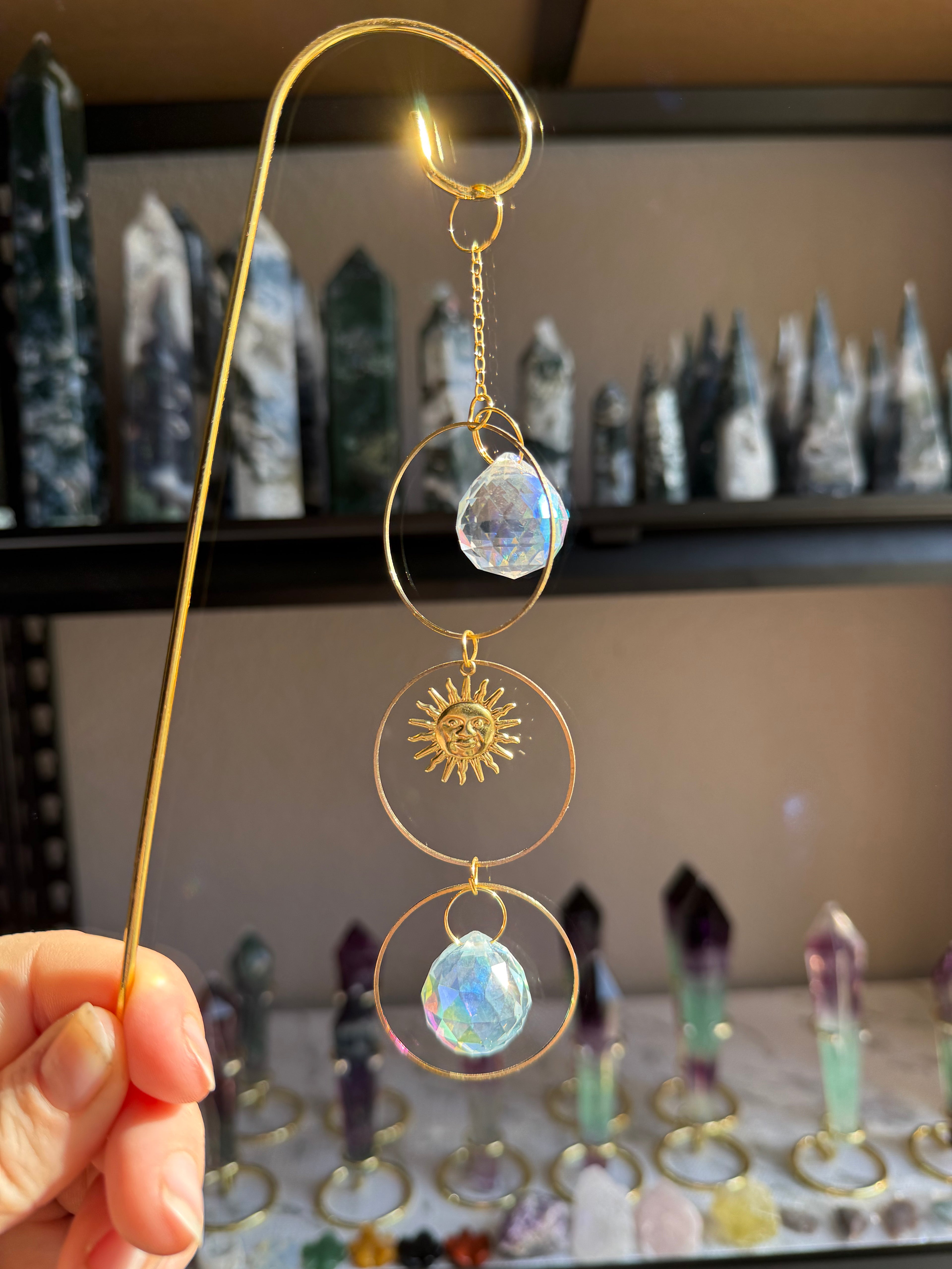 Crystal Suncatcher – Handcrafted Hanging Décor for Light, Balance & Positive Energy