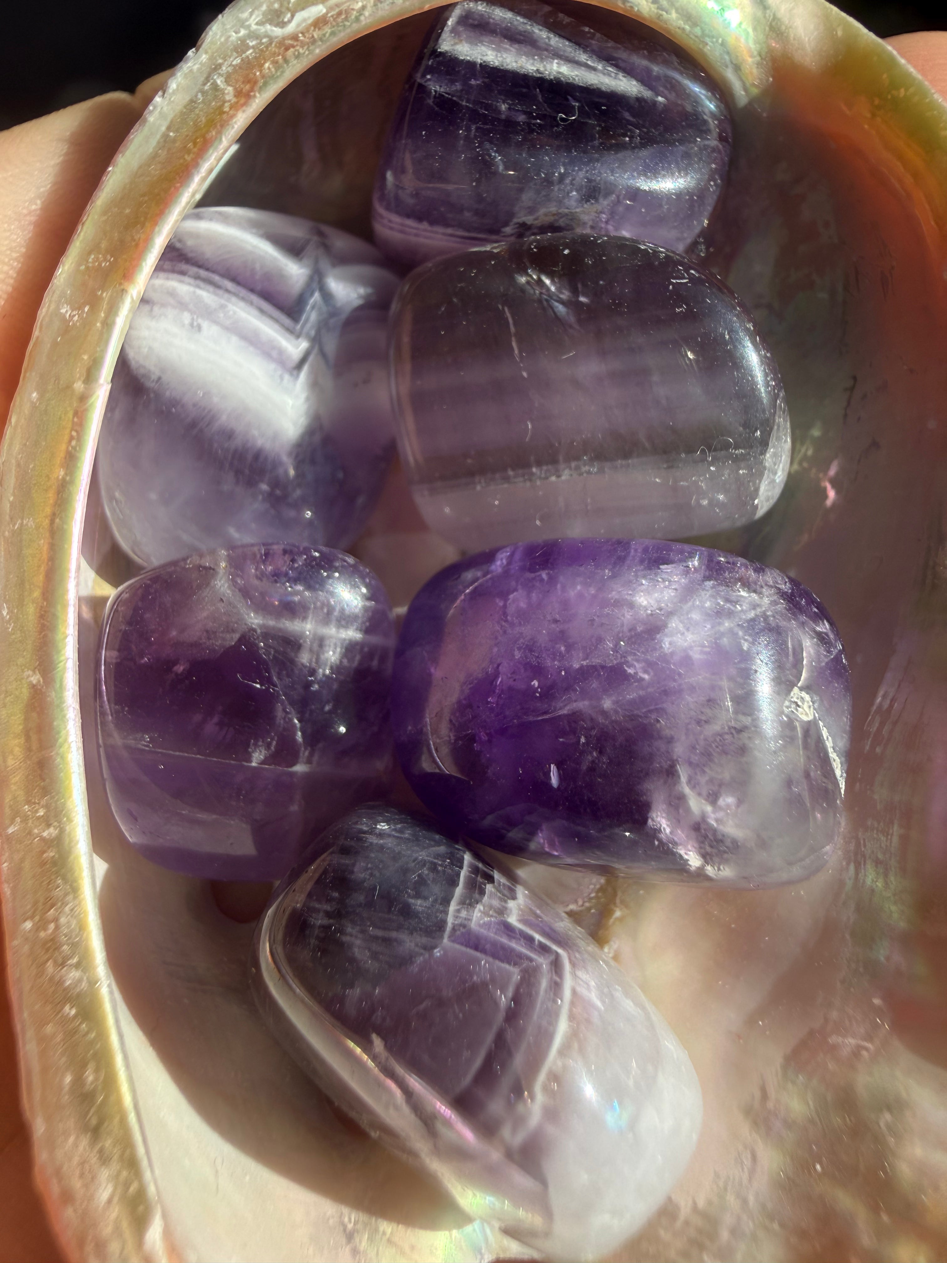 Amethyst Tumble Stone | Polished Mini Crystal | Pocket Stone for Healing
