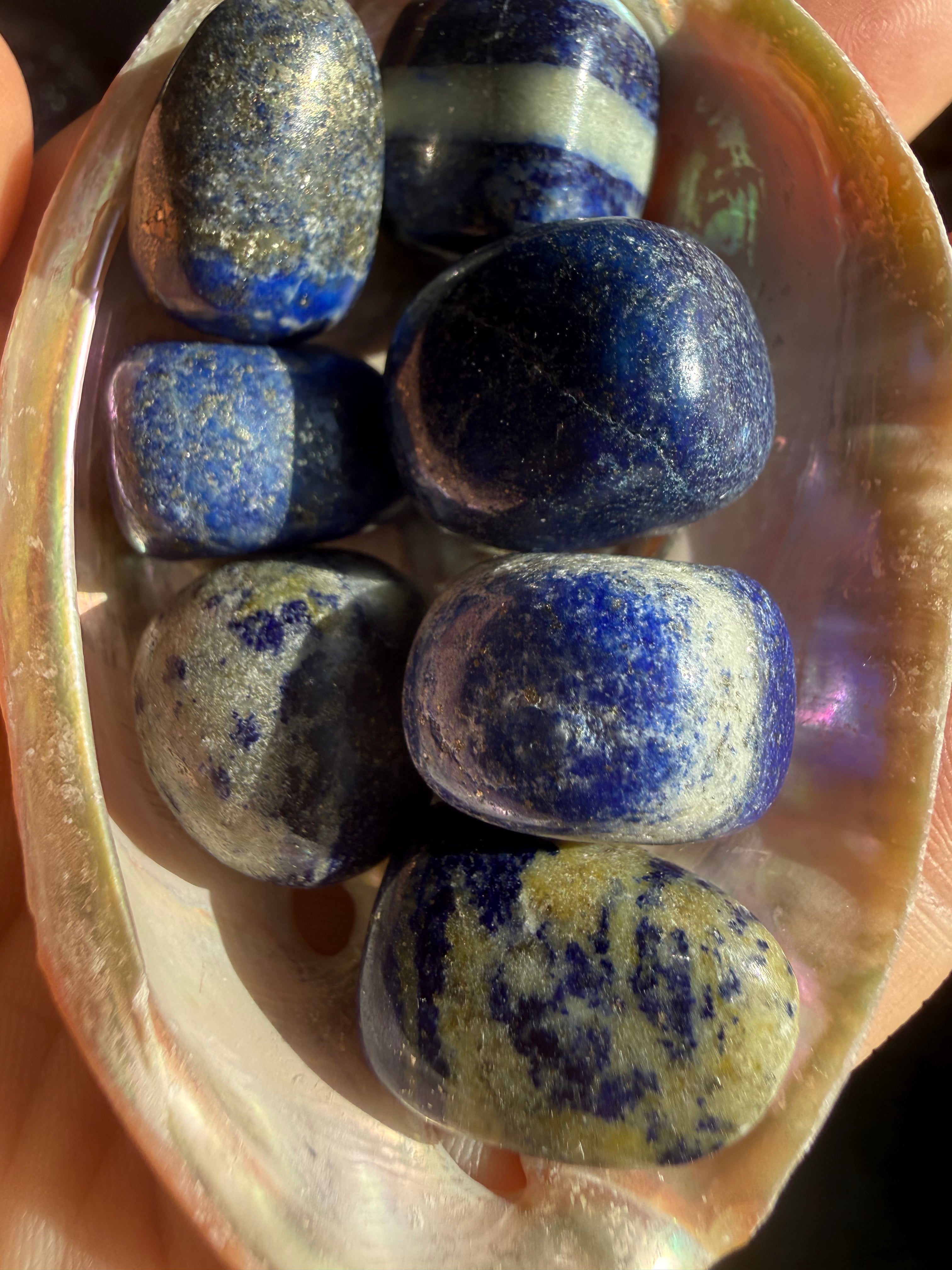 Blue Sodalite Tumbles – Calming Stones for Clarity, Intuition & Inner Truth