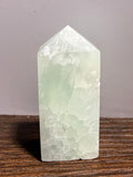 Green Calcite Point – Small Soothing Mint Crystal for Healing, Balance & Emotional Renewal