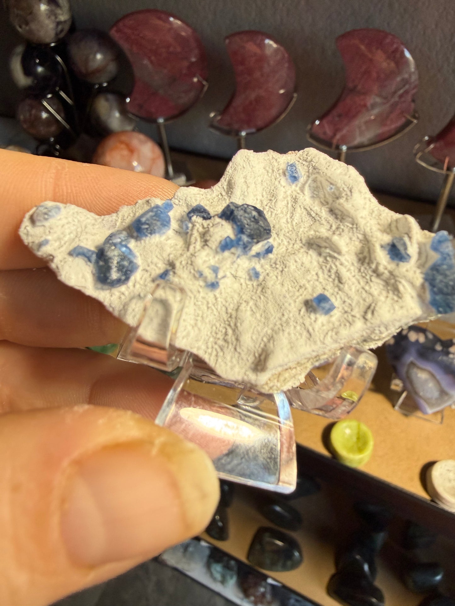 Small Blueberry Fluorite Crystal – Clarity, Intuition & Calm