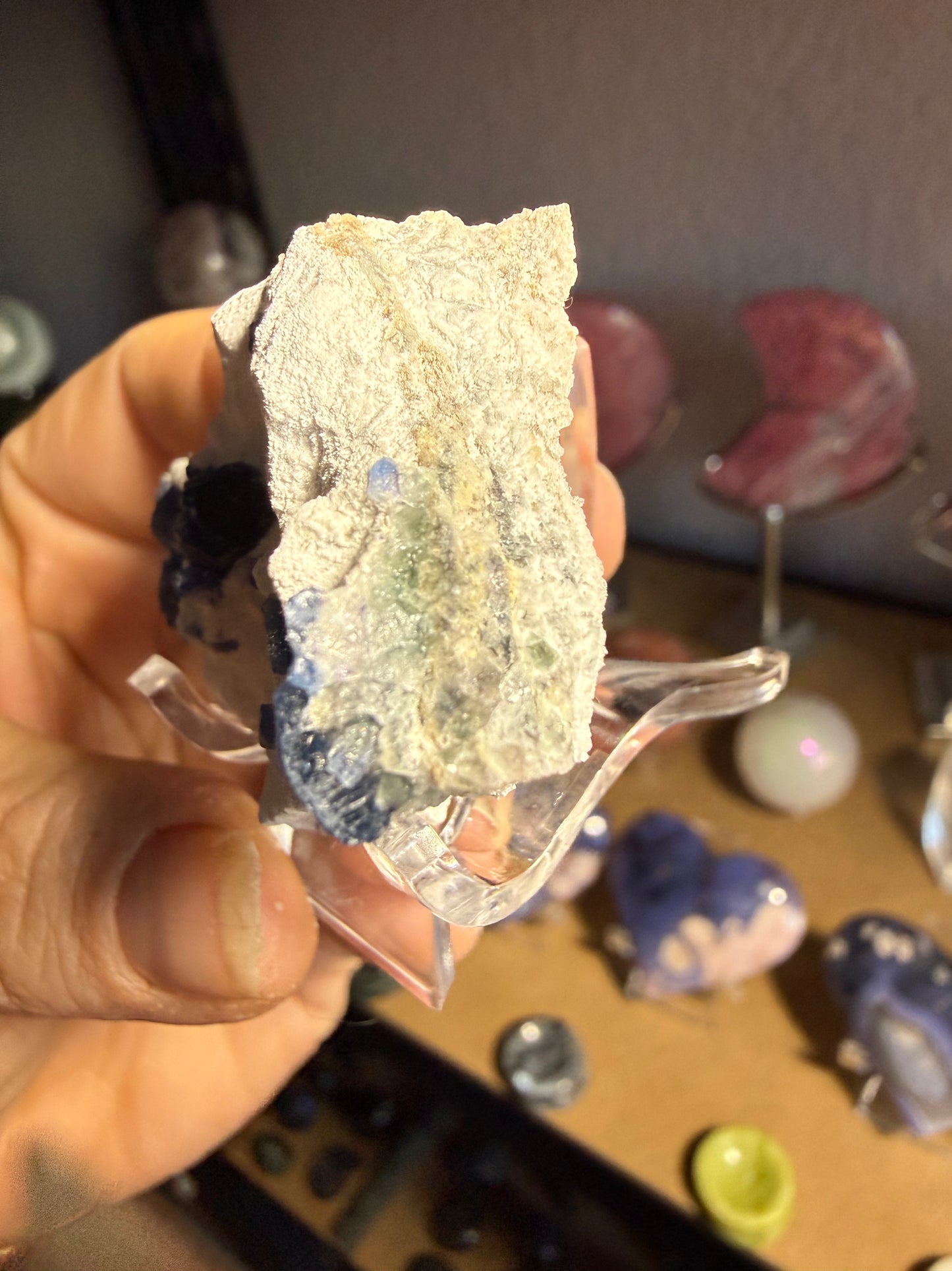 Small Blueberry Fluorite Crystal – Clarity, Intuition & Calm