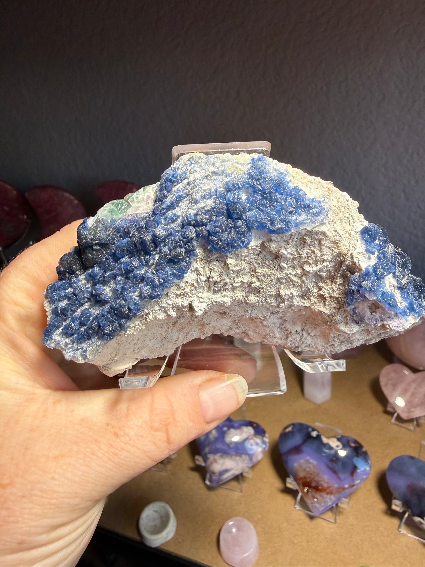 Medium Blueberry Fluorite Crystal – Clarity, Intuition & Calm