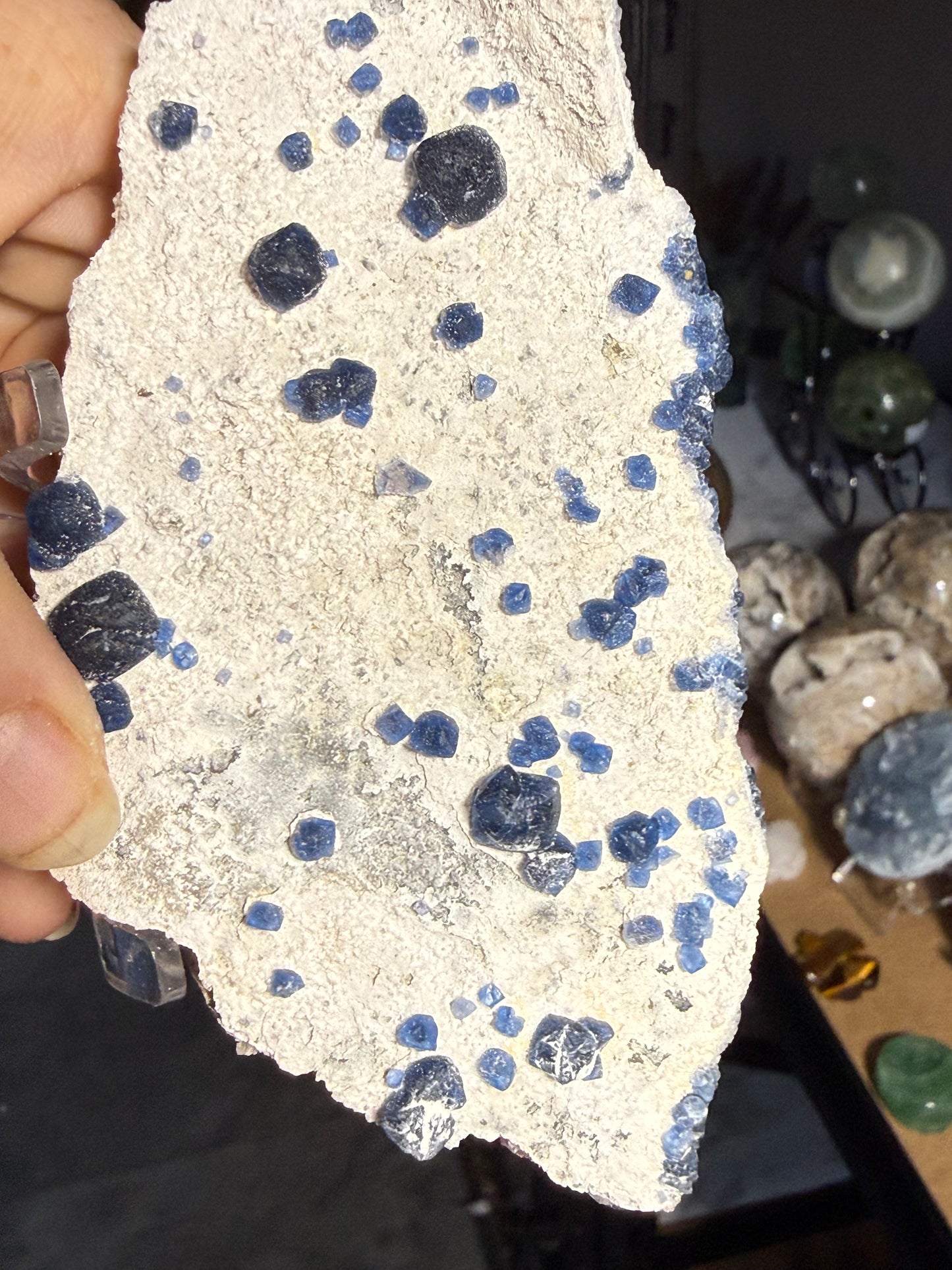 Large Blueberry Fluorite Crystal – Clarity, Intuition & Calm