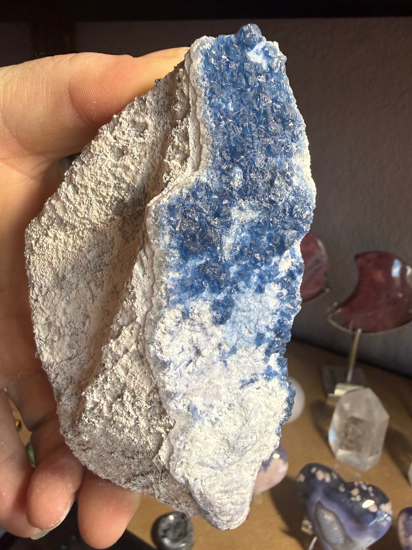Large Blueberry Fluorite Crystal – Clarity, Intuition & Calm