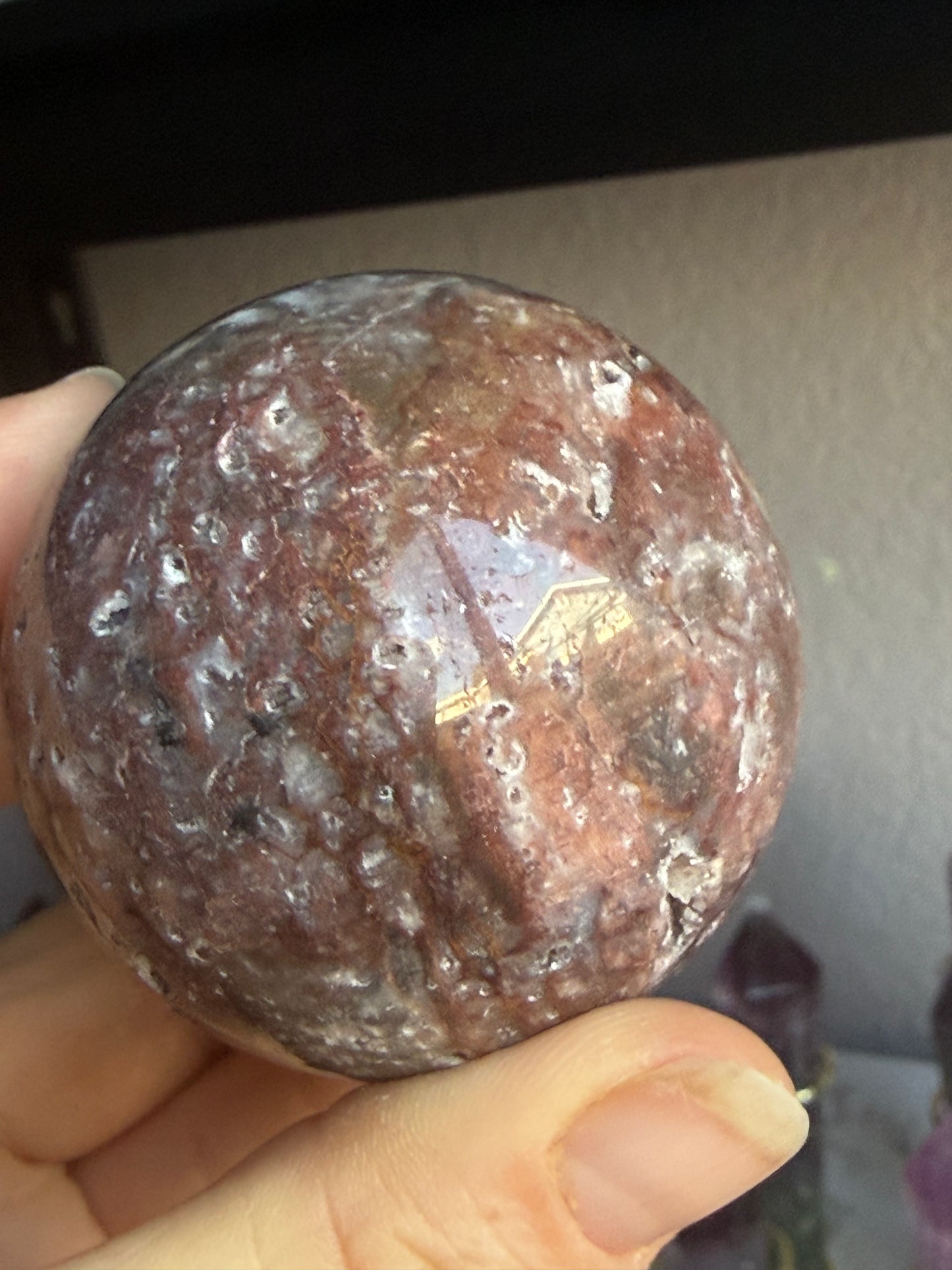 Fluorite–Sphalerite Sphere #5 – Polished Crystal for Clarity, Grounding & Transformative Strength