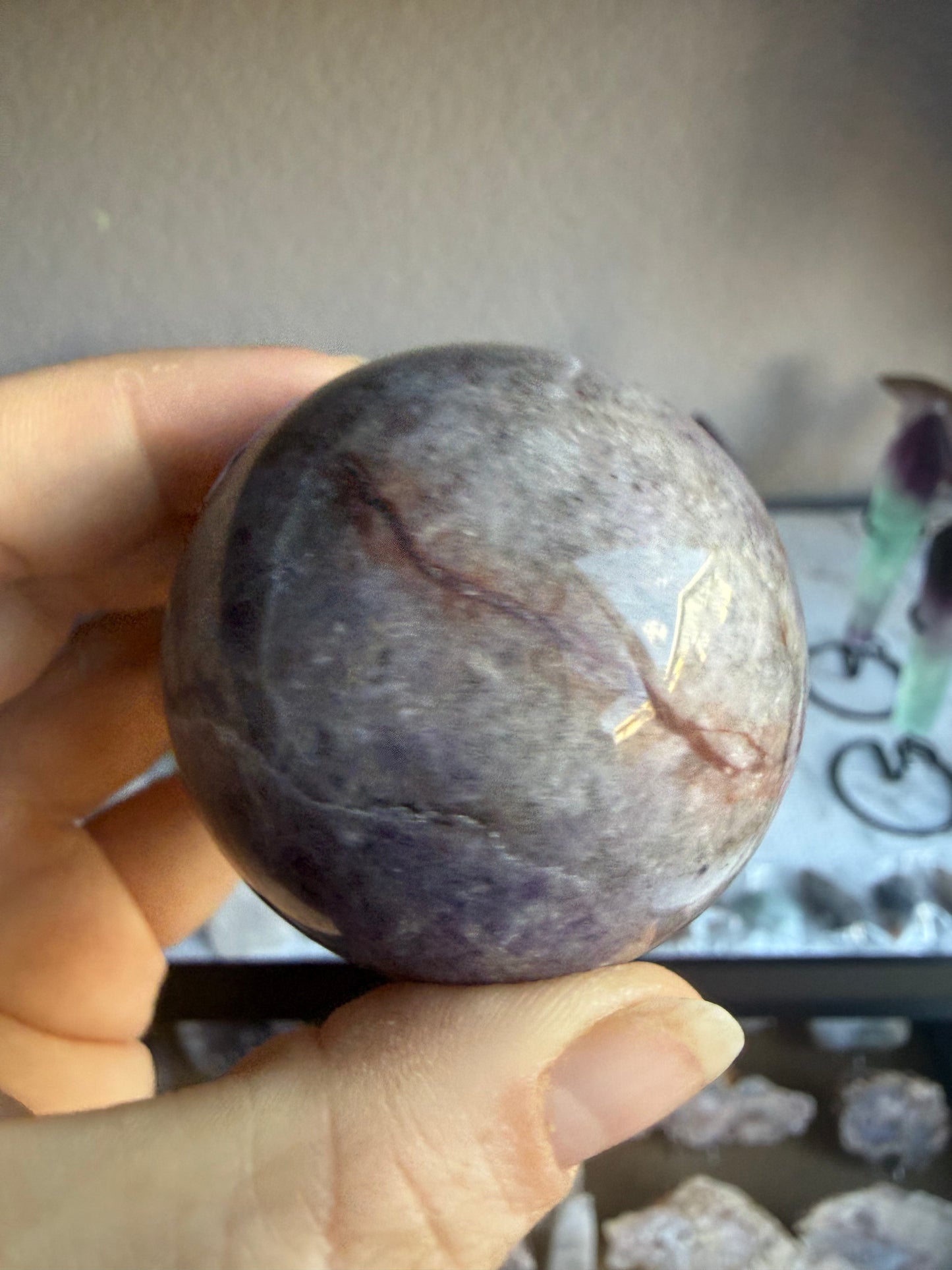 Fluorite–Sphalerite Sphere #2 – Polished Crystal for Insight, Grounding & Transformative Energy