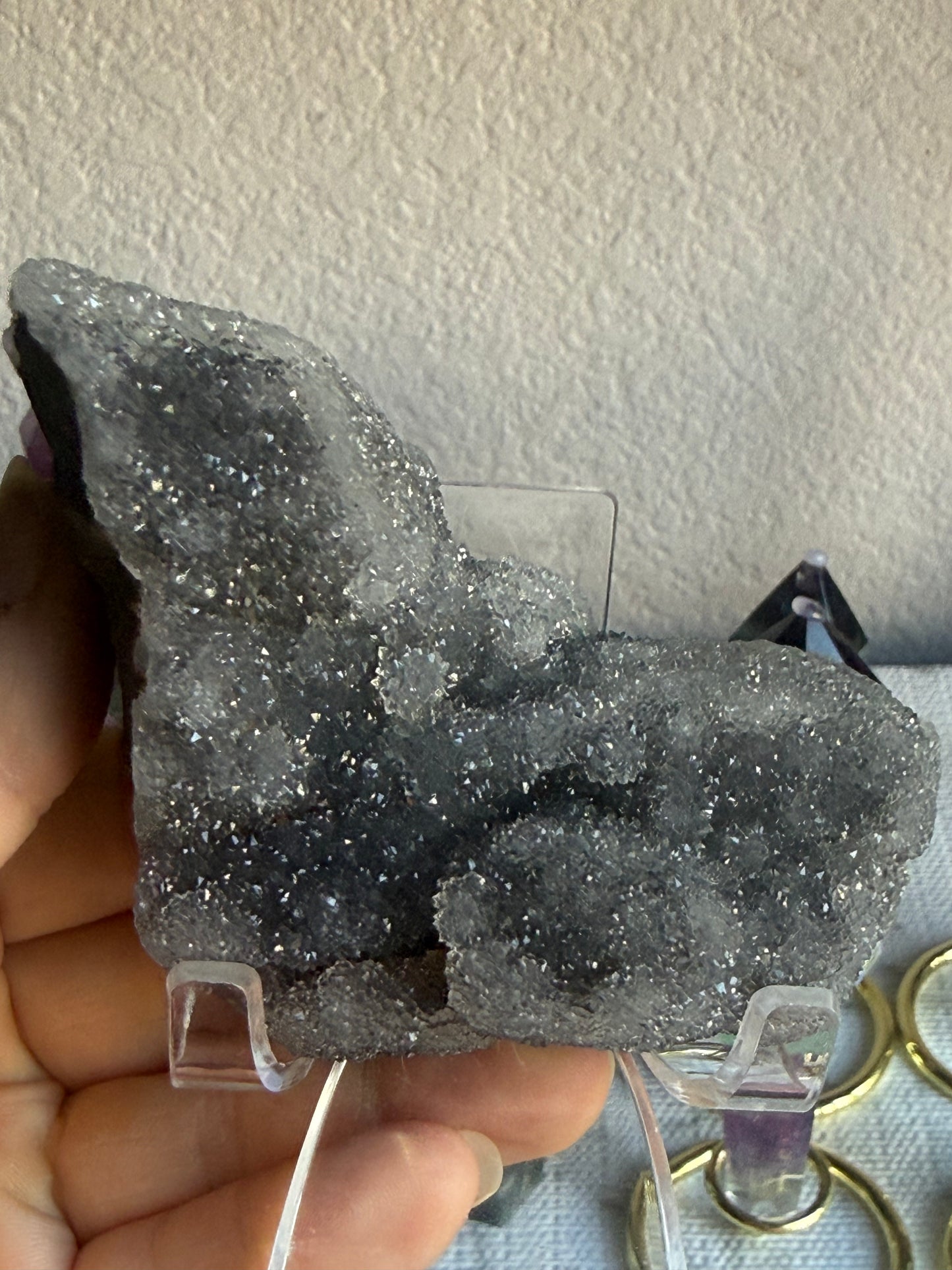 Sphalerite Specimen #4 – Metallic Crystal Cluster with Druzy Sparkle for Grounding & Transformation